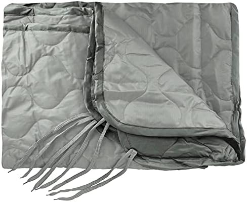 M McGuire Gear Militar Woobie Poncho Liner, concha de nylon ripstop, isolamento de poliéster, saco de dormir, cobertor,