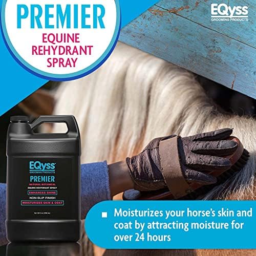 EQYSS Premier Equine Spray - Casaco, Mane e Hidratante da Tail, 128 oz