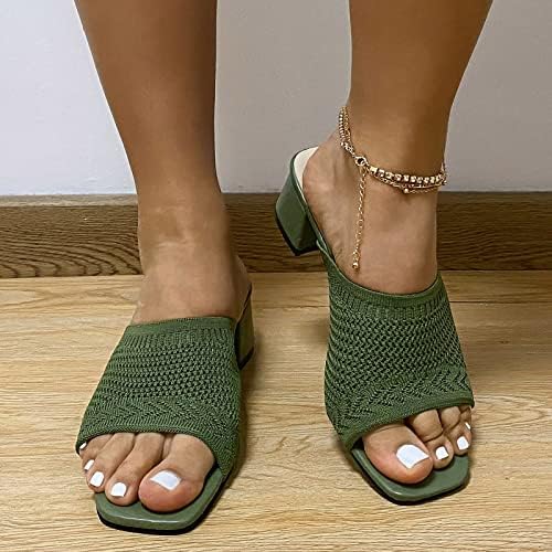 Haokanba Spring e Summer Mid Heel Sandal