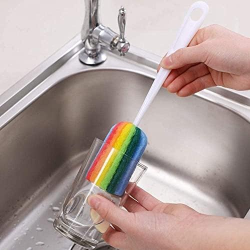 1pc Tool de limpeza de cozinha Brush de esponja para vinho Copo de vidro de vidro O4Q6 Tea Bottle Bottle Bottle Sponge Sponge Stick