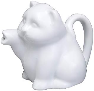 Hic Kitchen Mini Crether de gato com alça, porcelana branca fina, 2 onças