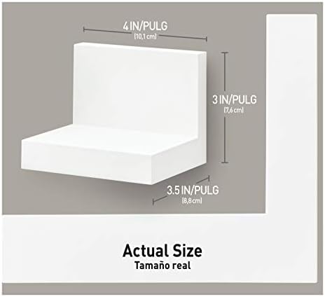 Exibição de comando bordas, quartzo, 2 ledges, tiras de espuma de 8 mídias, ótima para decoração de dormitório e tiras de