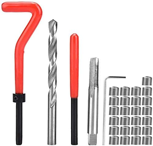 Kit de reparo de rosca M6, 30pcs 304 kit de instalação para parafuso do tipo de helicoil de aço inoxidável