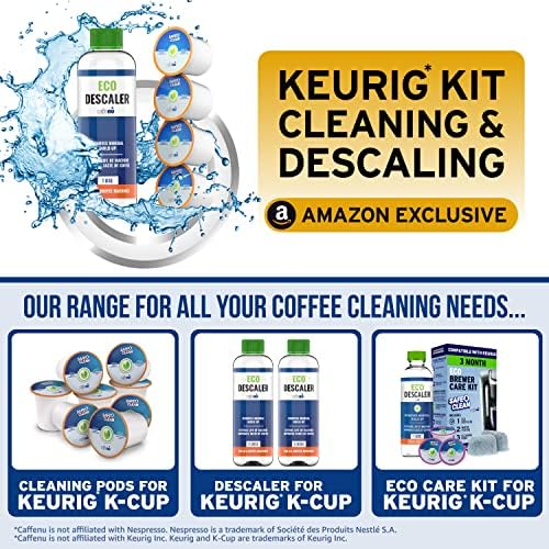 Solução de descalcimento e kit de limpeza para o Keurig 1.0, 2,0 K Copo Máquinas de Café. Fornecimento de 3 meses. 4 Poços