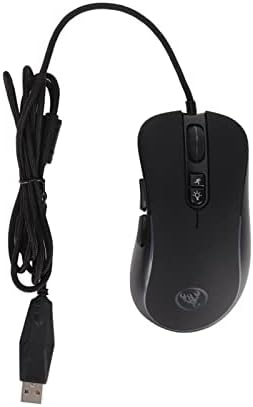Mouse mecânico de Qinlorgo, 6 cores RGB Mouse com fio ABS High ABS com acabamento fosco para
