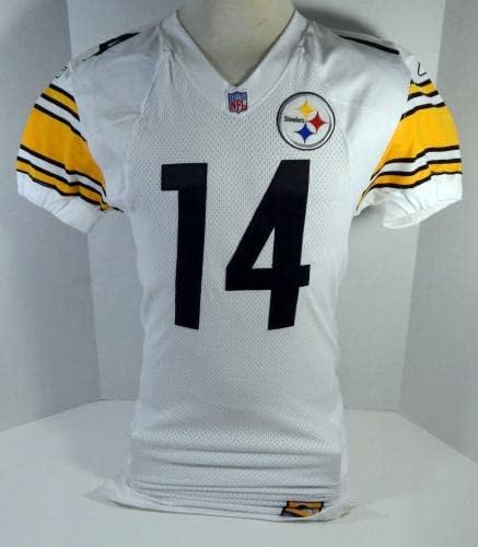 2001 Pittsburgh Steelers 14 Jogo emitiu White Jersey 44 DP21162 - Jerseys de Jerseys usados ​​na NFL não assinada