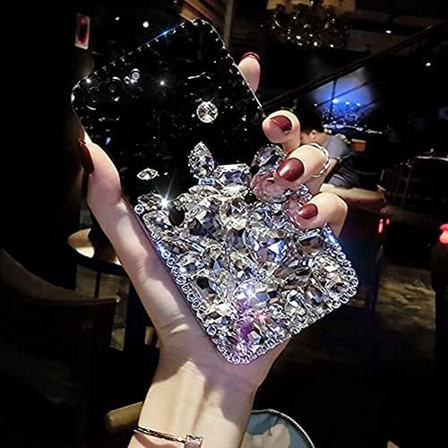 Aearll Bling Diamond Case de diamante compatível com Samsung Galaxy S22 mais 5G, 3D Luxo de luxo Sparkle Crystal Rhinestone