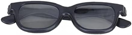 5 pares de adultos lentes polarizadas circulares passivas para filmes/cinema/teatro/3D TV/3D Projector Black Plastic