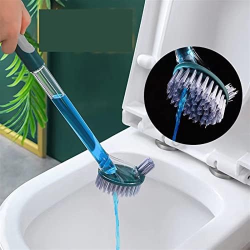 Escovas de vaso sanitário knfut e suportes ， Refilitável detergente pincel higiênico Silicone Long Handel pincel Sem ângulo morto