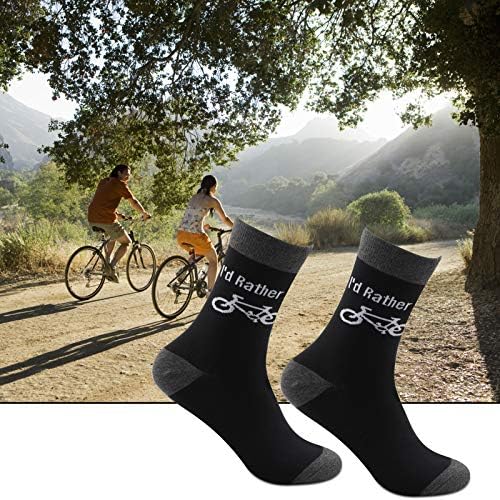 MBMSO Funny Bike Socks Cyclists Gifts 2 Pars Eu prefiro ser presente de bicicleta para o Biker Rodty Cycling Lover Gifts