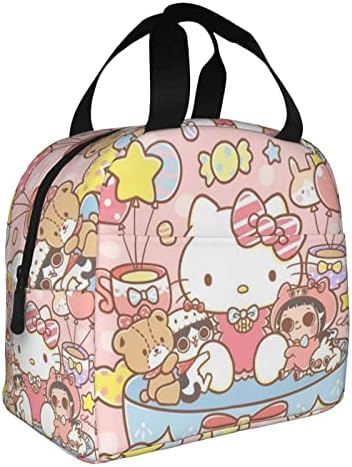 Lancheira isolada de anime para mulheres bolsas portáteis