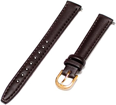 VOGUESTRAP TX48412BRN CONFORMA Strap 12mm de 12 mm de parada de couro marrom escuro e acolchoado feminino