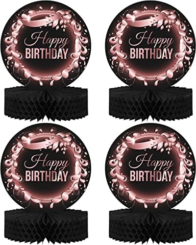 Feliz Aniversário Decorações de Mesa Centerpieces - Palavras de 4 pacote de dupla face Feliz aniversário Centerpieces para