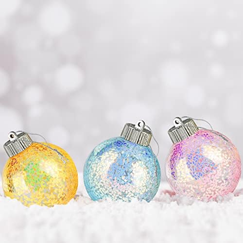 Domestar Christmas Balls Ornings, 12pcs 3,2 polegadas de natal Baubles Decorações de árvore de árvore de Natal Decorações