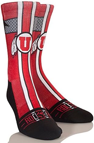 Rock 'Em Apparel University of Utah Utaes Alfândega Athletic Crew Socks