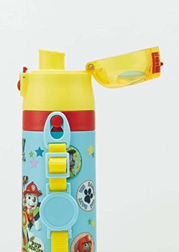 Skatista skdc3-A infantil garrafa de água em aço inoxidável infantil com xícara, 11,8 fl oz, garotos de patrulha do Paw