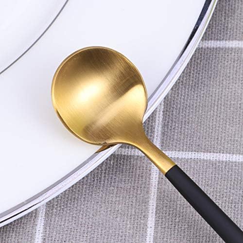 Cabilock Coffee Spoons para Expresso, 1pc português talheres de tabela titânio colher hotel talheres oeste 304 talheres de aço