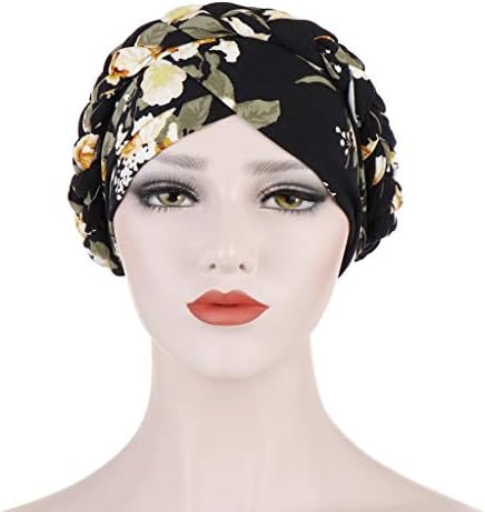 Captura de chapéu de gorro para mulheres, Muslim Ruffle Turban Hat Top Wrap Braid Baseball Caps Ball Cap Hats for Men