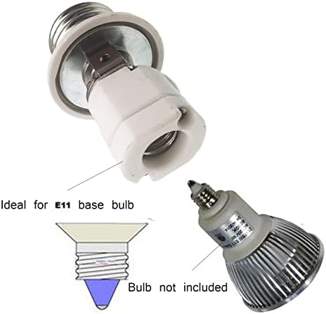 Adaptador de soquete de luz E26 a E11, soquete de parafuso de porcelana padrão e26/e27 para mini candelabra e11 lâmpada de lâmpada