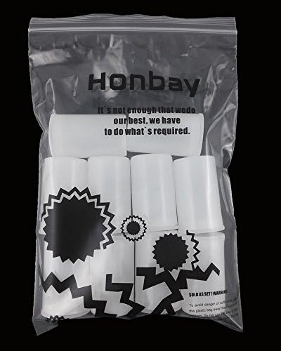 Honbay 10pcs White Platpl Filmel Holder Small Storage Case Rececters com tampas