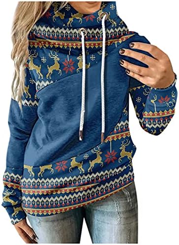 Mulheres Feliz Natal Hoodies de grandes dimensões