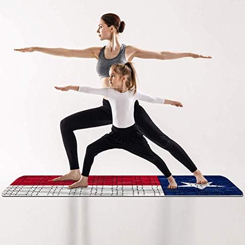 Djrow Yoga Mat Bandeira do Texas pintada na parede de tijolos Pilates naturais Exercício MAT ECO AMICIAL DE GYM