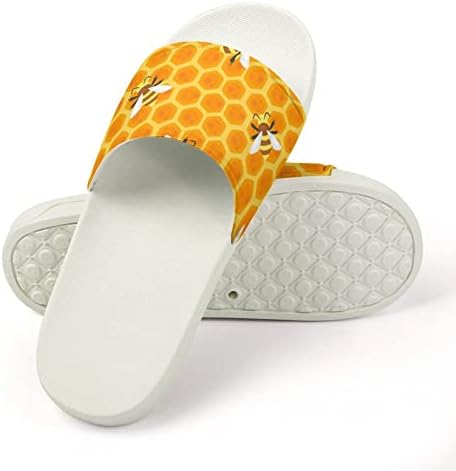 Sandálias de abelhas amarelas não deslizam chinelos de dedo do pé para massagem banho de chuveiro