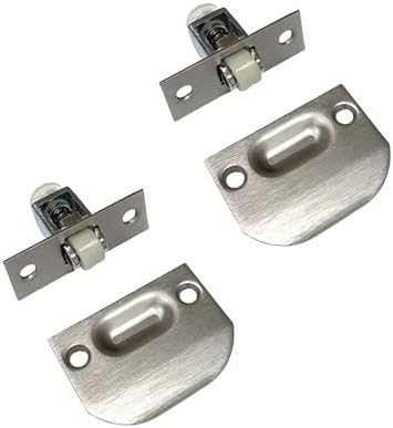 QCAA Solid Brass Roller Catch, níquel de cetim, feito em Taiwan, 4 pacote