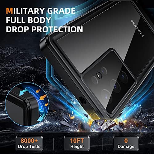 Goldju for Samsung Galaxy S23 Caso Ultra, caixa à prova d'água com [protetor de tela embutido], [12 pés militares à prova de choque