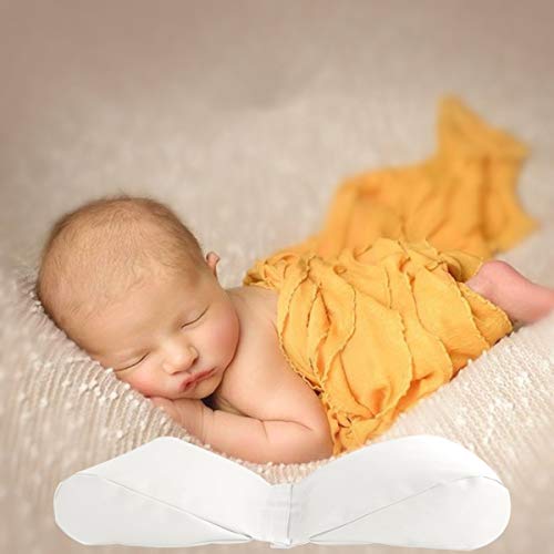 Sunmig recém -nascido fotografia de bebê borboleta posando na cesta de travesseiro
