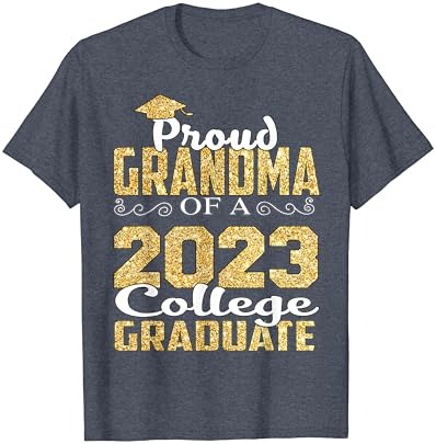 Avó orgulhoso da camiseta de graduação da camisa da faculdade de 2023 graduação