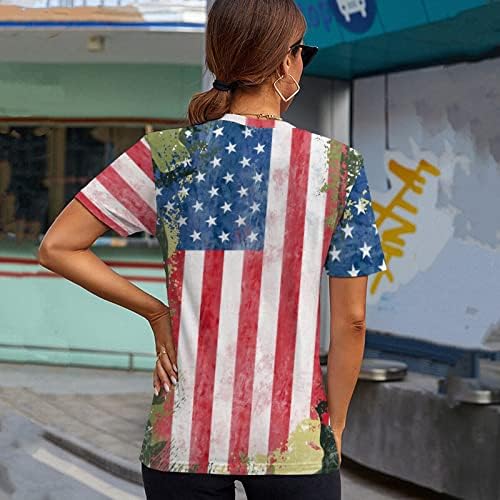 Tops solto feminino casual America Flag PRIMA