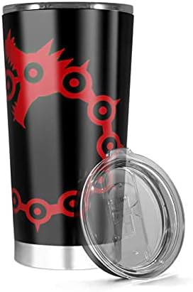 Tumbler isolado Aço inoxidável 20 onças 30 oz Meliodas Vinho sete café Deadly gelado logotipo de chá frio vermelho quente e engraçado