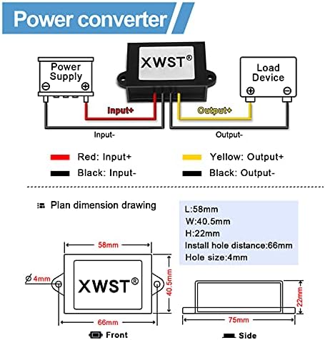 DC DC Estabilizador 9V-36V a 12V Buck Buck Converter 2A 24W Regulador de tensão automática à prova d'água Módulo de transformador