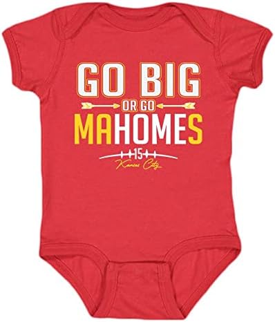 Vá grande ou vá Mahomes Kansas City Kids Football Fan Apparel