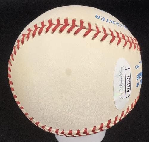 Gil McDougald assinou beisebol marrom Yankees Autograph JSA Coa 1951 Roy 5x WSC - Bolalls autografados