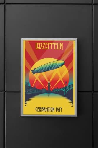 Led Zeppelin Celebration Day Album Poster Metal Rock Band Vintage Wall Art Room Decoração Estéticos sala estética Domer