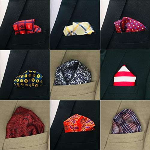 Eksel 45 Pack Pocket Square Set para homens variados padrões e cores casamentos de festa