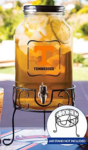 Duck House NCAA Tennessee Voluntários Distribuidor de bebidas de vidro / jarra de chá solar, 3 litros