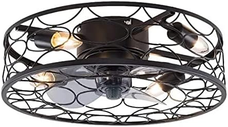 Pakfan 45cm Black Cage teto Fan Candelier, American Country Teto Fan