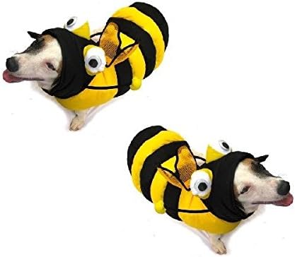 Traje de cachorro de puppe love - trajes de abelha 3 -D - Vista seus cães como um Bumblebee