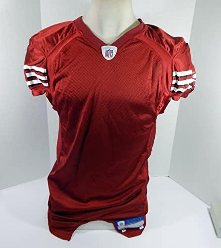 2005 San Francisco 49ers Blank Game emitido Red Jersey 44 DP34687 - Jerseys de Jerseys usados ​​da NFL não assinada