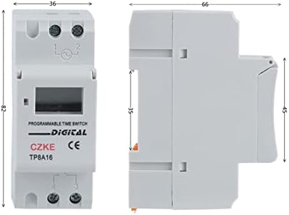 Uncaso TP8a16 DIN Rail semanal 7 dias Programável Time Digital Switch Relé Controle de Timer AC 220V 16A 30A