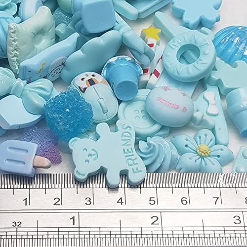 Chenkou Craft 50pcs lotes misturam varo de baby-azuis de bebê Diy resina Botões de traseira plana