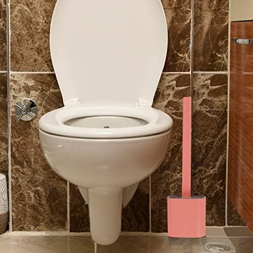 Escova de vaso sanitário montada na parede de cabilock e suporte de silicone pincel de vaso sanitário cerdas kit de escova