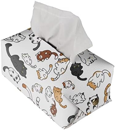 Gongbawa Cat Tissue Box Titulares Caixa de dispensador de tecidos retangulares para o porta -tecidos de carro de banheiro,