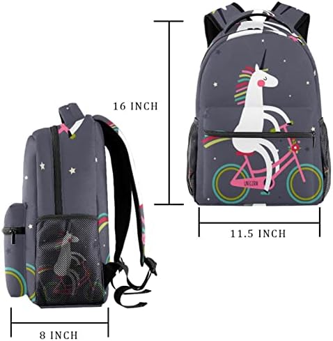 Engraçado, cavalgando a cavalo de bicicleta mochila da escola casual para meninos adolescentes, bookbag para homens