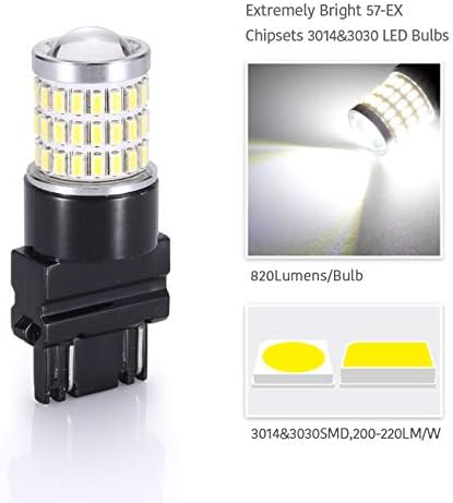 Luyed 2 x Super Bright 9-30V 3156 3057 3157 4157 LED lâmpadas com projetor para luzes reversas, luzes de freio, luzes traseiras,