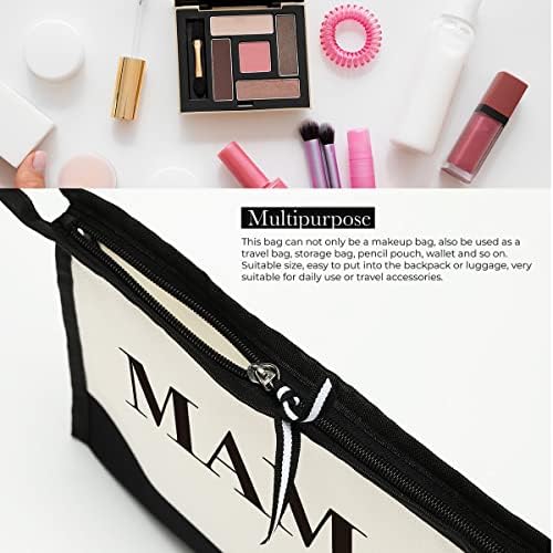 Bolsa de maquiagem Preppy Mama letra Bolsa cosmética Mama Presentes Preppy Stuff Skin Care Sagre Up Bag Travel Bag Organizer