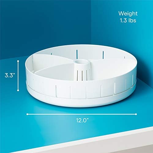 YouCopia Sinksuite sob a pia giratável com divisores ajustáveis, Organizador Lazy Susan para armazenamento de cozinha ou banheiro